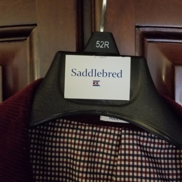 Saddlebred Men's New Blazer 52R Cranberry Wool Blend Org $150.00 - Picture 7 of 8